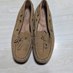 Land's End Moccasins Suede Women's Shoes Size 9 Style Joanne Dark Fawn